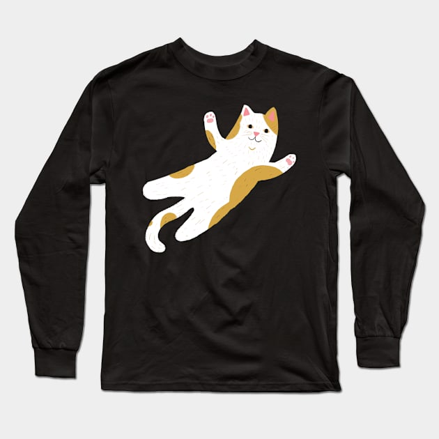 Cute Calico Cat Long Sleeve T-Shirt by SWON Design